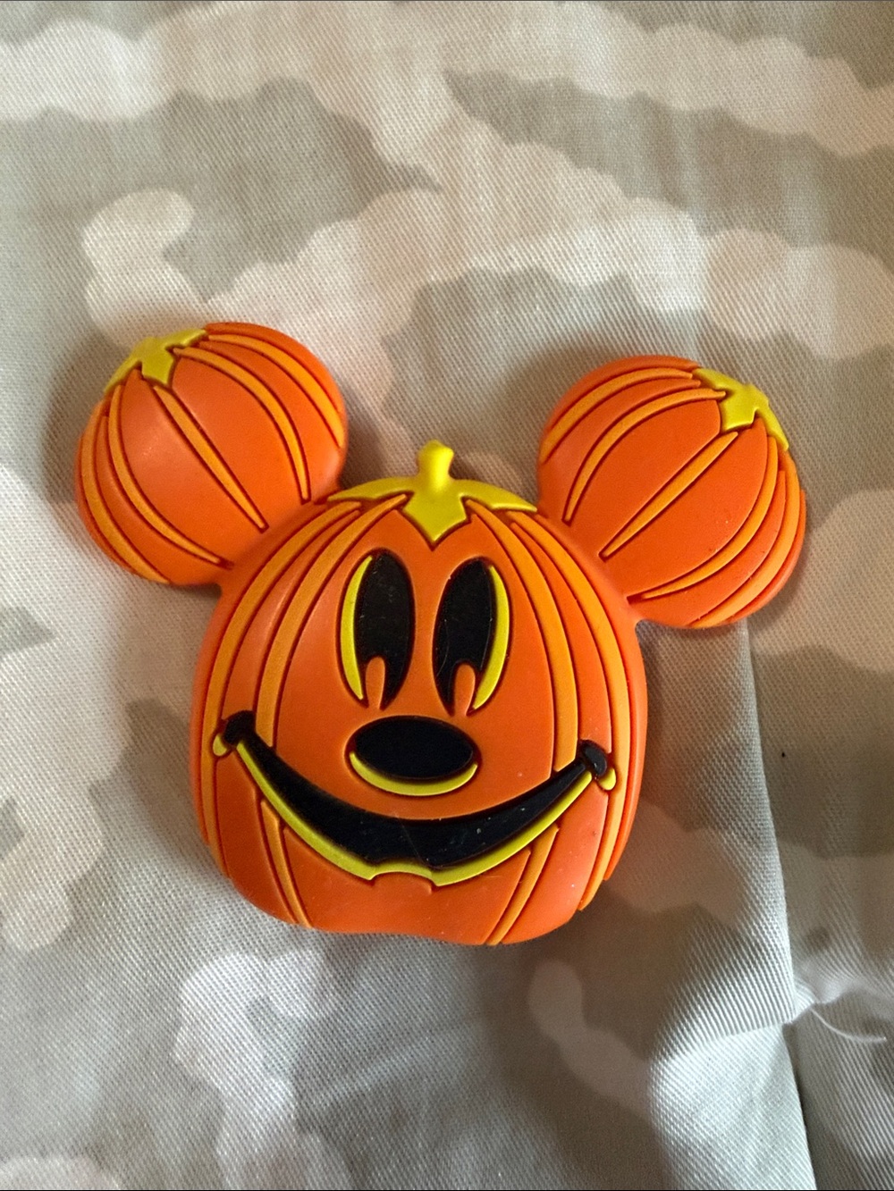 Pumpkin Mickey Ear Halloween Pop Socket - Orange & Black